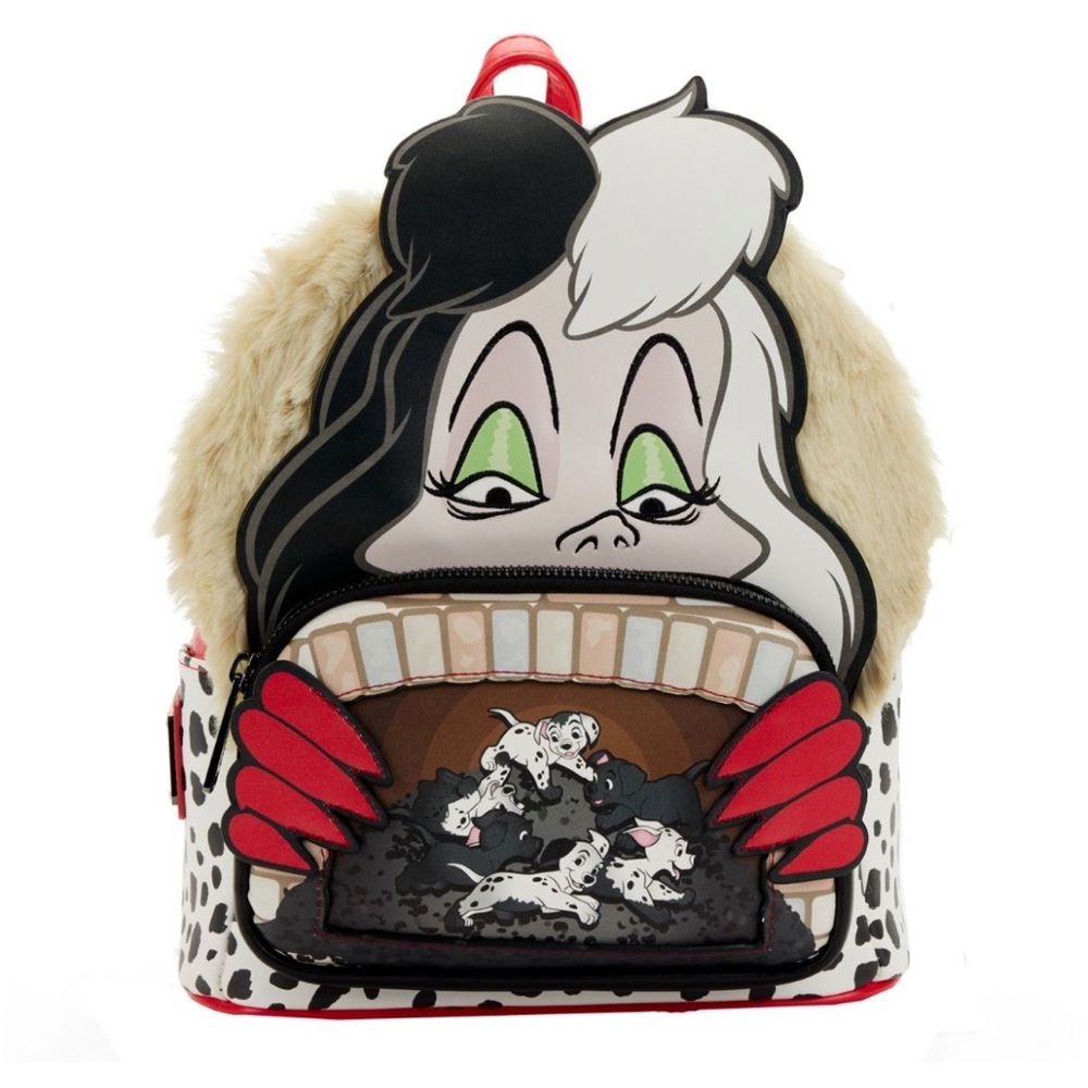 🐾♥️🖤Disney Loungefly 101 Dalmatians Cruella De Villains Backpack - Picture 3 of 6